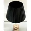 Elegant black pleated lampshade, 25 cm
