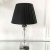 Elegant black pleated lampshade, 25 cm