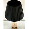 Elegant black pleated lampshade, 25 cm