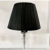 Elegant black pleated lampshade, 25 cm