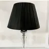 Elegant black pleated lampshade, 25 cm