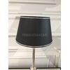 Black lampshade with silver trim L 45 cm