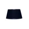 Black lampshade with silver trim L 45 cm
