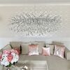 Glamor chandelier RAIN L 110 cm, designer, exclusive in a modern style, silver