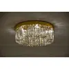 Plafon glamour kryształowy, nowoczesny do sypialni, przedpokoju, łazienki, złoty STELLA 50 cm