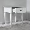 Classic bedside tables, white high gloss, mirrored, lacquered, set of 2, glamor ELEGANCE