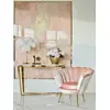 Fotel glamour SHELL SILVER nowojorski do sypialni przedpokoju różowy