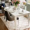 Classic white dining table, kitchen extendable, glamor, high gloss ELEGANCE OUTLET