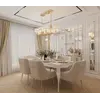 Złoty żyrandol z kryształami glamour