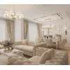 Żyrandol lampa kryształowa wisząca glamour złota