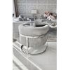 Stylish armchair Bent silver glamour for living room and dining room grey