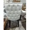 Classic upholstered chair, with a quilted back, elegant, white, venge-colored legs, TIFFANY SALE