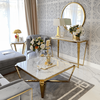 Gold glamor console with marble top RALPH