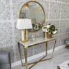 Gold glamor console with marble top RALPH