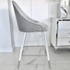 Exclusive upholstered stool, to the island, to the dining room, classic, New York, silver CAPRI