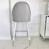 Exclusive upholstered stool, to the island, to the dining room, classic, New York, silver CAPRI