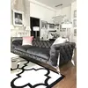 DIVA SILVER modern glamour black silver New York upholstered sofa