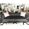 DIVA SILVER modern glamour black silver New York upholstered sofa