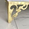 An exclusive bedside table, a wooden, varnished side table, with a mirror, gold VENICE