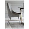 Classic dining chair with high back, glamor, modern, hamptons, steel straight legs, silver MODERN OUTLET