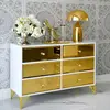 Luxurious wooden chest of drawers, for the living room, for the bedroom, glamor, wooden, varnished gold VENICE