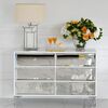 Luxurious wooden chest of drawers, for the living room, for the bedroom, glamor, classic, wooden, lacquered silver VENICE