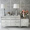 Luxurious wooden chest of drawers, for the living room, for the bedroom, glamor, classic, wooden, lacquered silver VENICE