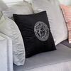 Decorative, decorative, square, black, silver pillow MEDUSA