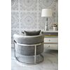Stylish armchair Bent silver glamour for living room and dining room grey