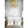 Glamor chandelier GLAMOR 50 cm crystal round, modern, hanging lamp, gold