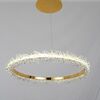 Crystal LED lamp, round ceiling lamp, ring, glamorous chandelier, modern gold BRINA