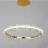 Crystal LED lamp, round ceiling lamp, ring, glamorous chandelier, modern gold BRINA