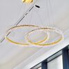 Crystal LED lamp, round ceiling lamp, ring, glamorous chandelier, modern gold BRINA