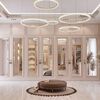 Crystal LED lamp, round ceiling lamp, ring, glamorous chandelier, modern gold BRINA