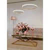 Crystal LED lamp, round ceiling lamp, ring, glamorous chandelier, modern gold BRINA