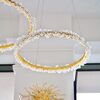 Crystal LED lamp, round ceiling lamp, ring, glamorous chandelier, modern gold BRINA