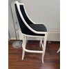 Upholstered stool REGINA glamor beech, black, white OUTLET
