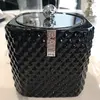 Container for cotton pads black BATH jar black Lene Bjerre