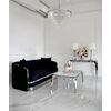 MADONNA modern silver black Stylish glamour New York-style upholstered sofa OUTLET