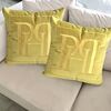 Poduszka 50x50 z logo PH żółta, złota, dekoracyjna