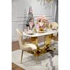 Exclusive glamor dining table, modern, designer, white marble top, gold ART DECO OUTLET
