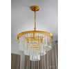Glamor chandelier GLAMOR 50 cm crystal round, modern, hanging lamp, gold