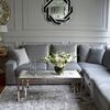 Glamor coffee table in New York style, stainless steel, white marble top OSKAR SILVER OUTLET 2
