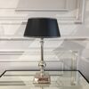 Black lampshade with silver trim 40 cm