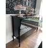 Chest of drawers, black glossy , bent legs ELENA GLAMOR