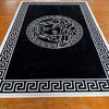 A modern black and white rug MEDUZA