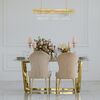 Glamor Dining Table Exclusive, Steel, Gold, brown Top 220 cm KENT OUTLET