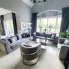 Stylish armchair Bent silver glamour for living room and dining room grey