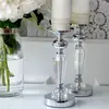 Crystal candlestick on silver pedestal FLAVIO O L