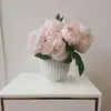 Bouquet of artificial flowers, decorative, elegant, salmon peonies